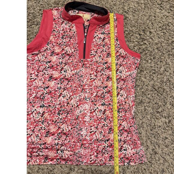 Sport Haley Women’s Sleeveless Golf Top 1/4 Zip Pink Abstract Print - Size Small - Picture 6 of 6